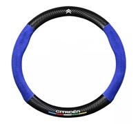 Funda Volante Coche para Citroen Berlingo III XL 2018-2024 2024-, Cubierta Volante Coche Funda Volante de Cuero de Microfibra Interior Decoracion,Type-O,Blue