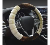 Funda Volante Coche para Citroen C3 Aircross II Van (2C,2R) 2019-2021, Cubierta de Volantes Invierno, Peluche Caliente Elástica Cómoda, Accesorios Coche,Yellow