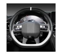 Funda Volante Coche para Citroen DS3 DS4 DS5 DS5 DS 5LS DS6 DS7 DS9 Antideslizante En Forma D Cubierta Volante Coche(Blanco)