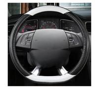 Funda Volante Coche para Citroen DS3 DS4 DS5 DS5 DS 5LS DS6 DS7 DS9 C3-XR 2014-2021 Funda De Cuero para Volante De Coche En Forma De D Protector Volante(White)