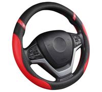 Funda Volante Coche para Dacia Duster 2010-2016, Cuero Volante Cubre VehíCulo Antideslizante Fundas Volantes Accesorios Interiores,F/Red