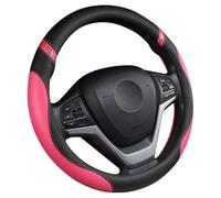 Funda Volante Coche para Dacia Sandero Ⅲ StepWay 2020 2021 2022 2023 2024, Cuero Volante Cubre VehíCulo Antideslizante Fundas Volantes Accesorios Interiores,G/Rose Red