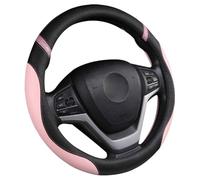 Funda Volante Coche para Dacia Sandero Ⅲ StepWay 2020 2021 2022 2023 2024, Cuero Volante Cubre VehíCulo Antideslizante Fundas Volantes Accesorios Interiores,D/Pink