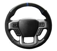 Funda Volante Coche para F-150 para F150 para King para Ranch para Volant Protector para Volante De Coche Gamuza De Cuero Genuino(Style 3)