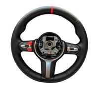 Funda Volante Coche para F87 para M2 F80 para M3 F82 para M4 para M5 F10 F11 F12 F13 para M6 F85 X5 para M F86 X6 F33 F30 Cubierta del Volante Trenzada Volante Transpirable(Hilo Negro)