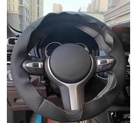 Funda Volante Coche para F87 para M2 F80 para M3 F82 para M4 para M5 F12 F13 para M6 F85 X5 para M F86 X6 para M F33 F30 Cubierta Trenzada del Volante Volante Transpirable(Hilo Negro)