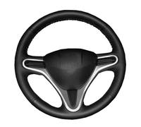 Funda Volante Coche para Fit 2009 2010 2011 2012 2013 para City para Jazz para Insight Cubierta para Volante Coche Cosida A Mano(White Thread)