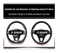 Funda Volante Coche, para Ford Fiesta St-Line/Active 2008-2025 Transpirable y Cómoda Protector Volante Coche Adecuado Todas Las Estaciones Antideslizante Duradera,D-O