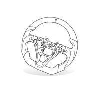 Funda Volante Coche para Ford para Focus MK3 RS ST 2015-2018 Volante Interior Fibra Carbono con Calefacción Y Pantalla LED De RPM(Estilo 4)