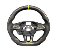 Funda Volante Coche para Ford para Focus MK3 RS ST 2015-2018 Volante Interior Fibra Carbono con Calefacción Y Pantalla LED De RPM(Estilo 1)