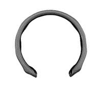 Funda Volante Coche para Ford para Malibu para Camaro Cubierta De Volante con Patrón De Fibra De Carbono De 38 Cm Protector Volante(Black and White)