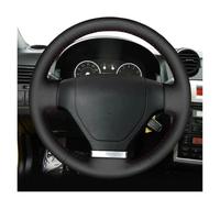 Funda Volante Coche para Hyundai Coupe para Tiburon 2002 2003 2004 2005 2006 2007 Funda para Volante De Coche De Cuero Genuino Negro DIY; Costura A Mano Cubrevolante(Hilo Negro)