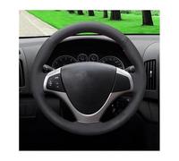 Funda Volante Coche para Hyundai I30 2008 2009 2010 Fundas Protectoras para Volante Coche Cuero Artificial Negro Cosidas A Mano(Red Thread)