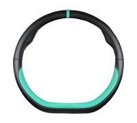 Funda Volante Coche para KIA para KX5 para K3 para Rio para Cerato para Sportage para Stinger para GT-Line 2021 2022 En Piel Sintética Funda Volante 38 Cm(Green D Shape)