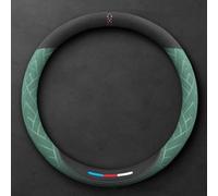Funda Volante Coche para Kia Proceder Ceed GT Stonic 2017-2021, Microfibra Cuero Cubierta de Volante Transpirable Antideslizante Decoración Interior Accesorios,B/Round~Type-C/Green