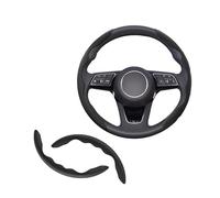 Funda Volante Coche para Kia Rio (DC JB UB YB 2000-2025 2026),Kit 2 Piezas Fibra De Carbono,Protector Antideslizante Lateral,Accesorios Tuning Deportivos,Black