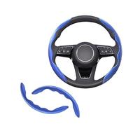 Funda Volante Coche para Kia Rio (DC JB UB YB 2000-2025 2026),Kit 2 Piezas Fibra De Carbono,Protector Antideslizante Lateral,Accesorios Tuning Deportivos,Blue