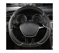 Funda Volante Coche para Kuga III SUV 2019 2020 2021 2022 2023 2024+ Funda para Volante Coche Fibra Carbono Ultrafina con Banda Elástica Absorción Sudor(BlackBeige,O)