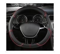 Funda Volante Coche para Kuga III SUV 2019 2020 2021 2022 2023 2024 Funda Volante Coche Cuero Fibra Carbono Ultrafina Absorbente Sudor Cómoda Banda Elástica Sin D-Negro(Blackred,O)