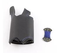 Funda Volante Coche para Laguna 2 para Vel para Atis para Espace para Trafic 2 (2001-2014) Funda Volante Piel Sintética Microfibra(Blue Thread)