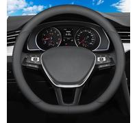 Funda Volante Coche para Nissan Juke 2 (II) I 2019-2024,Cubierta de Volante de Cuero de Microfibra 37-38cm/15'' Antideslizante Suave Adecuado para Todas Las Estaciones,Black-2-D Type