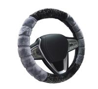 Funda Volante Coche para Renault Scenic II 2004 2005 2006 2007 2008 2009 2010, Cubierta de Volantes Invierno, Peluche Caliente Elástica Cómoda, Accesorios Coche,Grey