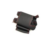 Funda Volante Coche para Seat para Ibiza 2004 2005 2006 Accesorios Interiores De Coche Cubierta De Volante Cuero Perforado Microfibra Embellecedor Protector Volante(Black-Red Line)