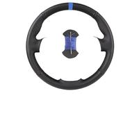 Funda Volante Coche para Seat para Leon (Mk2) 2006-2008 para Ibiza (6L) 2007 Funda Volante Cuero Sintético Trenzado Cosida A Mano(B-Blue thead)