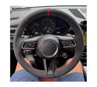 Funda Volante Coche para Taycan para Boxster para Panamera para Macan para Cayenne 718 911 9YA 971 Funda Gamuza para Volante Coche(Black Thread)