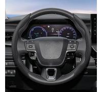 Funda Volante Coche Para Toyota Para Yaris Para Auris Para Rav4 Para Corolla Para Hilux Para Wish Hole Cubierta Del Volante(Black 2pc)