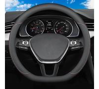Funda Volante Coche para Toyota Proace City I 2020-2024,Cubierta de Volante de Cuero de Microfibra 37-38cm/15'' Antideslizante Suave Adecuado para Todas Las Estaciones