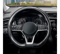 Funda Volante Coche para VW Caravelle (T6.1) 2019-2023, 38CM / 15 '' con Durabilidad Seguridad Antideslizante Protector Volante Coche de Fondo Plano para Hombres y Mujeres