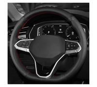 Funda Volante Coche para VW para Atlas para Golf 8 Mk8 para Polo para Jetta para Passat B9 para Tiguan para Sharan Funda Microfibra Volante Coche Funda para Volante De Coche(Gray Thread)