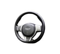 Funda Volante Coche para Yaris Verso S Vitz Ractis 2010-2016 para Subaru Trezi Use DIY Funda Volante Coche Material Sintético Artificial Cubre Volante(Hilo Negro)