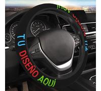 Funda Volante Coche Personalizada Agrega tu Texto/Logo/Foto Protector Volante Coche Personalizado Cubre Volante Automóvil Decorativa Antideslizante Universal Ajustable Elástica 38cm