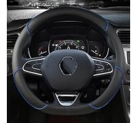 Funda Volante Coche Protector Cuero Para Volante Coche Para Renault Para Scenic Para Clio Para Laguna 2 3 4 5 Para Kangoo Para Fluence Para Megane Funda Volante (Color : D shape blue)