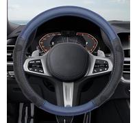 Funda Volante Coche,Protector Volante Coche,para BMW 3 Series M3 318i 318d 320i 320d 330d,Antideslizante Transpirable Cubierta Volante,Accesorios Coches Interior,B-Black Blue-38cm