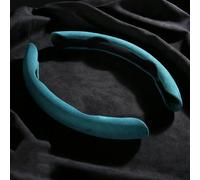 Funda Volante Coche Transpirable Antideslizante 2 Mitades Gamuza Silicona Cubierta Refuerzo Volante Accesorios Antideslizantes Protector Volante Coche 38cm 15 Pulgadas(Verde)