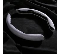 Funda Volante Coche Transpirable Antideslizante 2 Mitades Gamuza Silicona Cubierta Refuerzo Volante Accesorios Antideslizantes Protector Volante Coche 38cm 15 Pulgadas(Gris)