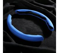 Funda Volante Coche Transpirable Antideslizante 2 Mitades Gamuza Silicona Cubierta Refuerzo Volante Accesorios Antideslizantes Protector Volante Coche 38cm 15 Pulgadas(Azul)