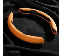 Funda Volante Coche Transpirable Antideslizante 2 Mitades Gamuza Silicona Cubierta Refuerzo Volante Accesorios Antideslizantes Protector Volante Coche 38cm 15 Pulgadas(Orage)