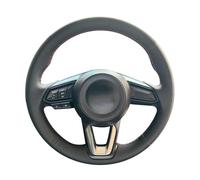 Funda Volante Coche Transpirable Antideslizante Protector Cuero Artificial Volante Coche para Mazda 3 para Axela 2017-2018 para Mazda 6 para Atenza CX-3 CX-5 CX-9(Red Blue Thread)