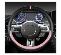 Funda Volante Coche Transpirable Antideslizante Protector Cuero Microfibra para Volante Coche Accesorios para Ford para Mustang 2015-2019 para Mustang GT 2015-2019(Pink)
