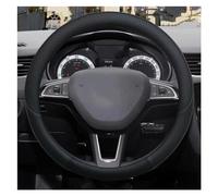 Funda Volante Coche Transpirable Antideslizante Protector Cuero para Volante Cubierta Protectora Antideslizante para Skoda para Fabia 1 2 3 I II III(Negro)
