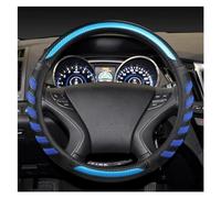 Funda Volante Coche Transpirable Antideslizante Protector Cuero Y Fibra Carbono para Volante Coche 38CM para Hyundai para i30 para Elantra para Touring para Elantra GT 2007-2021(Azul)