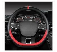 Funda Volante Coche Transpirable Antideslizante Protector para Volante Coche En Forma D 38CM para Citroen para Picasso 2 2013-2021 para Spacetourer 2016-2020 2021(Rojo)