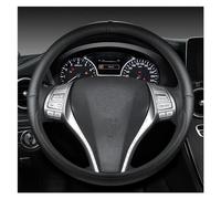 Funda Volante Coche Transpirable Antideslizante Protector para Volante De Coche, Accesorios De Interior 38CM para Nissan para Terrano para Qashqai J10 350z para Kicks(Negro)