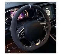 Funda Volante Coche Transpirable Antideslizante Protector para Volante De Coche Gamuza De 38CM para Megane 4 para Grand para Scenic para Kadjar Accesorios De Interior(Red Thread)