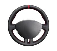 Funda Volante Cubierta para Clio 3 2008 2009 para Dynamics para MK Protector Negro Artificial Trenzado de PU para Volante Coche