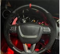 Funda Volante Cubierta para Seat para Alhambra para Toledo para Leon para Altea para para Cupra Protector para Volante de Coche PU Trenza